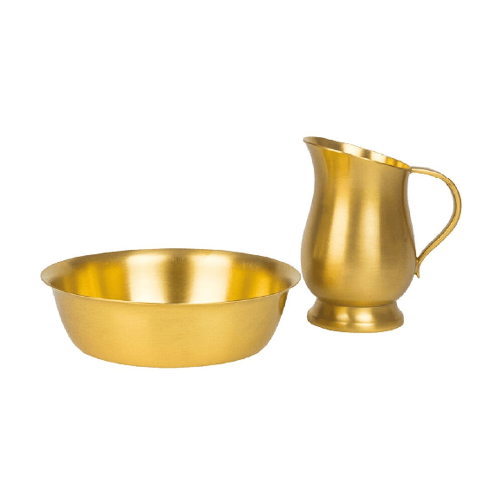 Pitcher & Bowl, Gold Plate