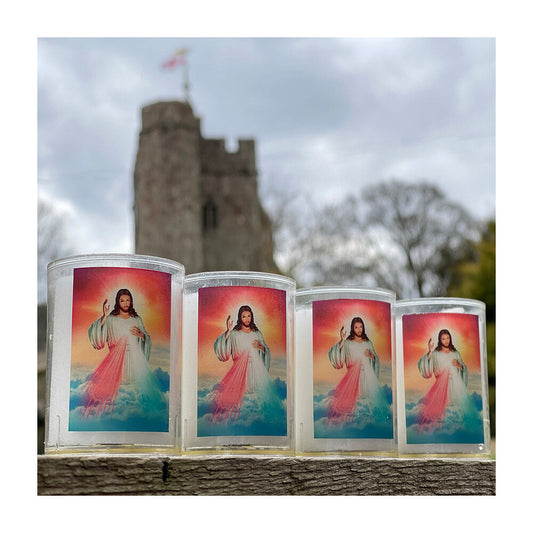 Divine Mercy 24hr Votive Lights, Pack of 4