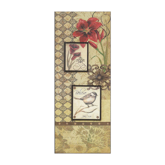 Believe Floral Collage Plaque