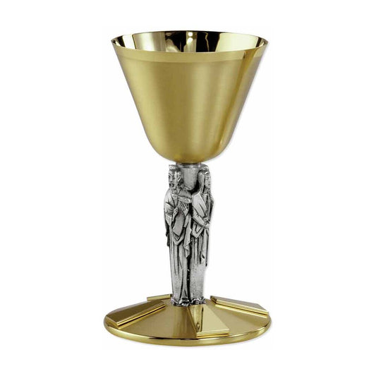 7 3/4" High Four Evangelists Brass Chalice