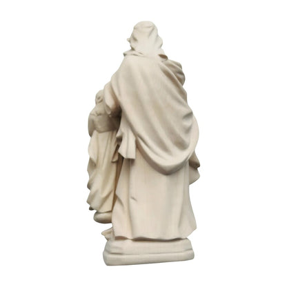 Polychrome Wood Statue of Saint Anne with Baby Mary