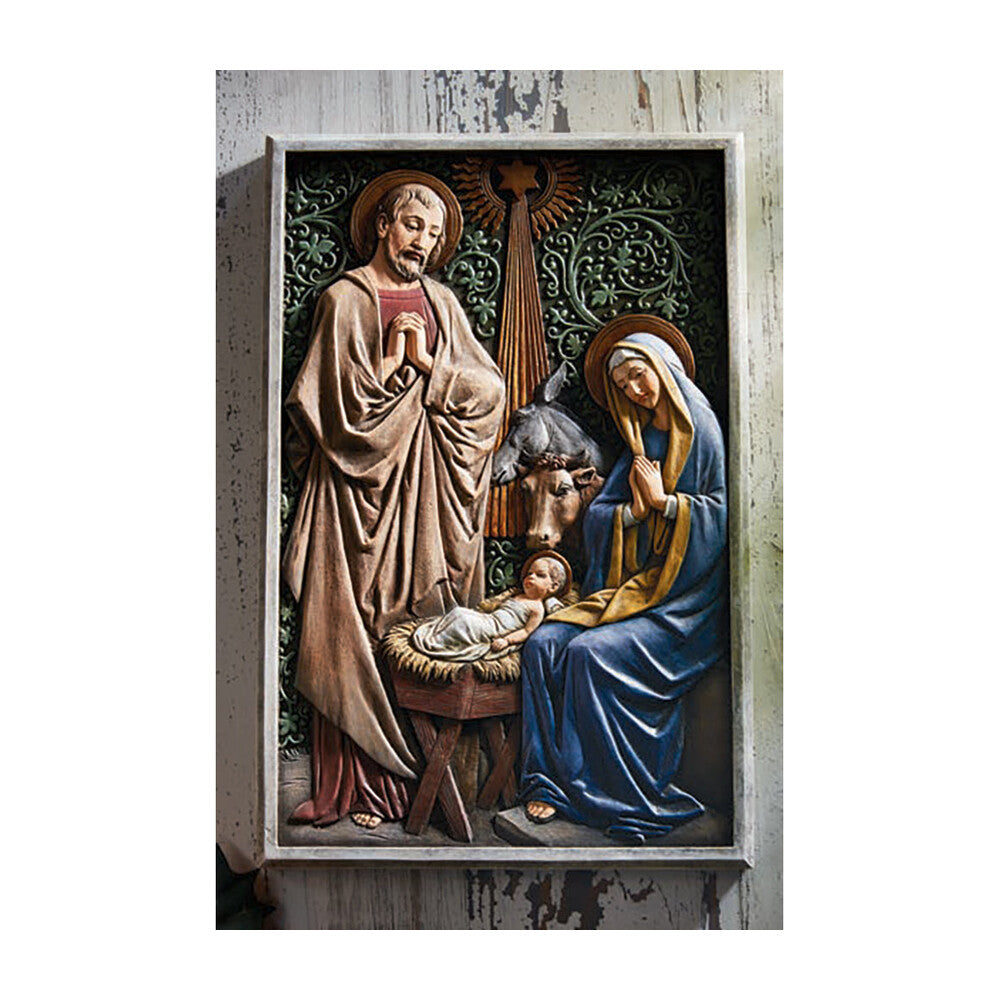 13" High Nativity Plaque
