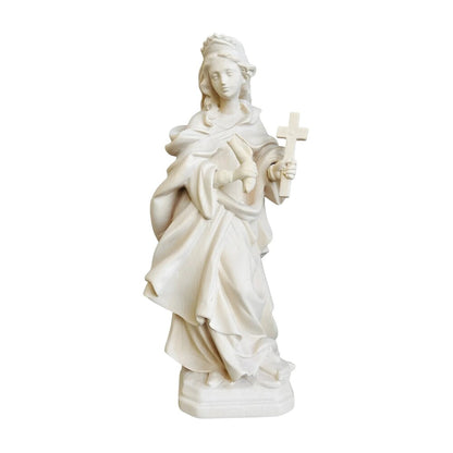 Wooden Statue Saint Margaret, Hand Carved and Painted in Val Gardena