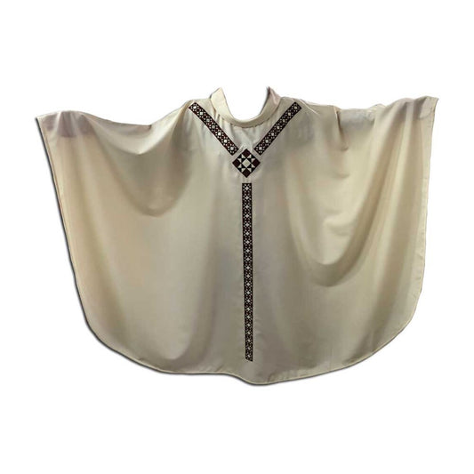 St Francis White Chasuble & Overlay Stole