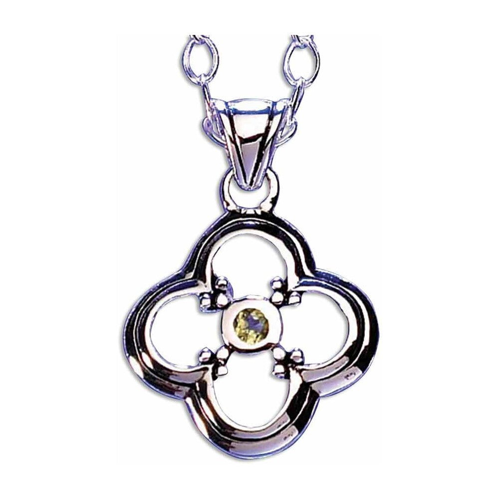 Triforium Cross with Peridot Necklace