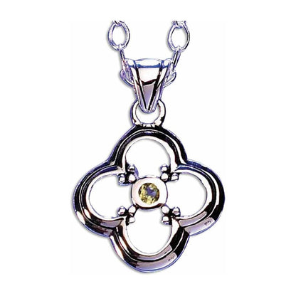 Triforium Cross with Peridot Necklace