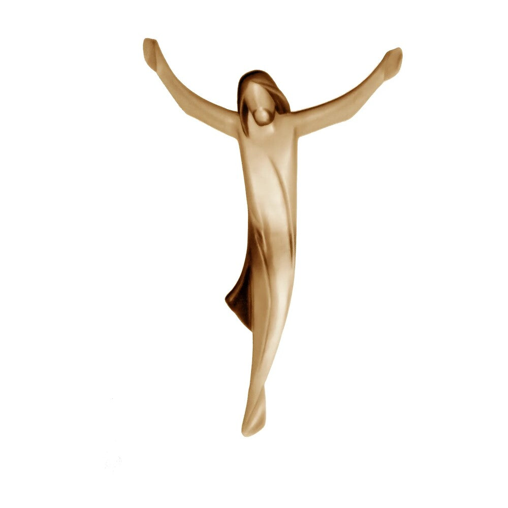 Stylized Christ "Ascension" in Hand-Carved Wood from Val Gardena