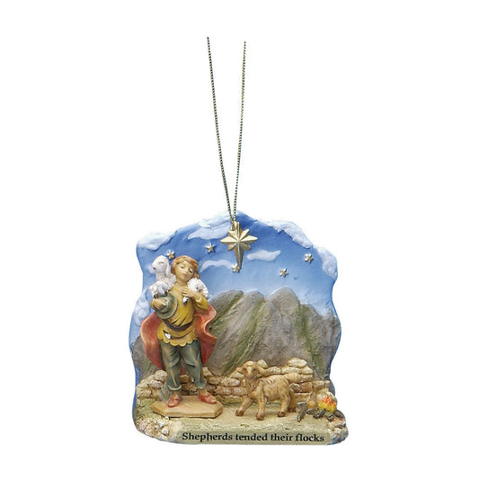 3 3/4in High Nativity Hanging Ornament - Shepherds