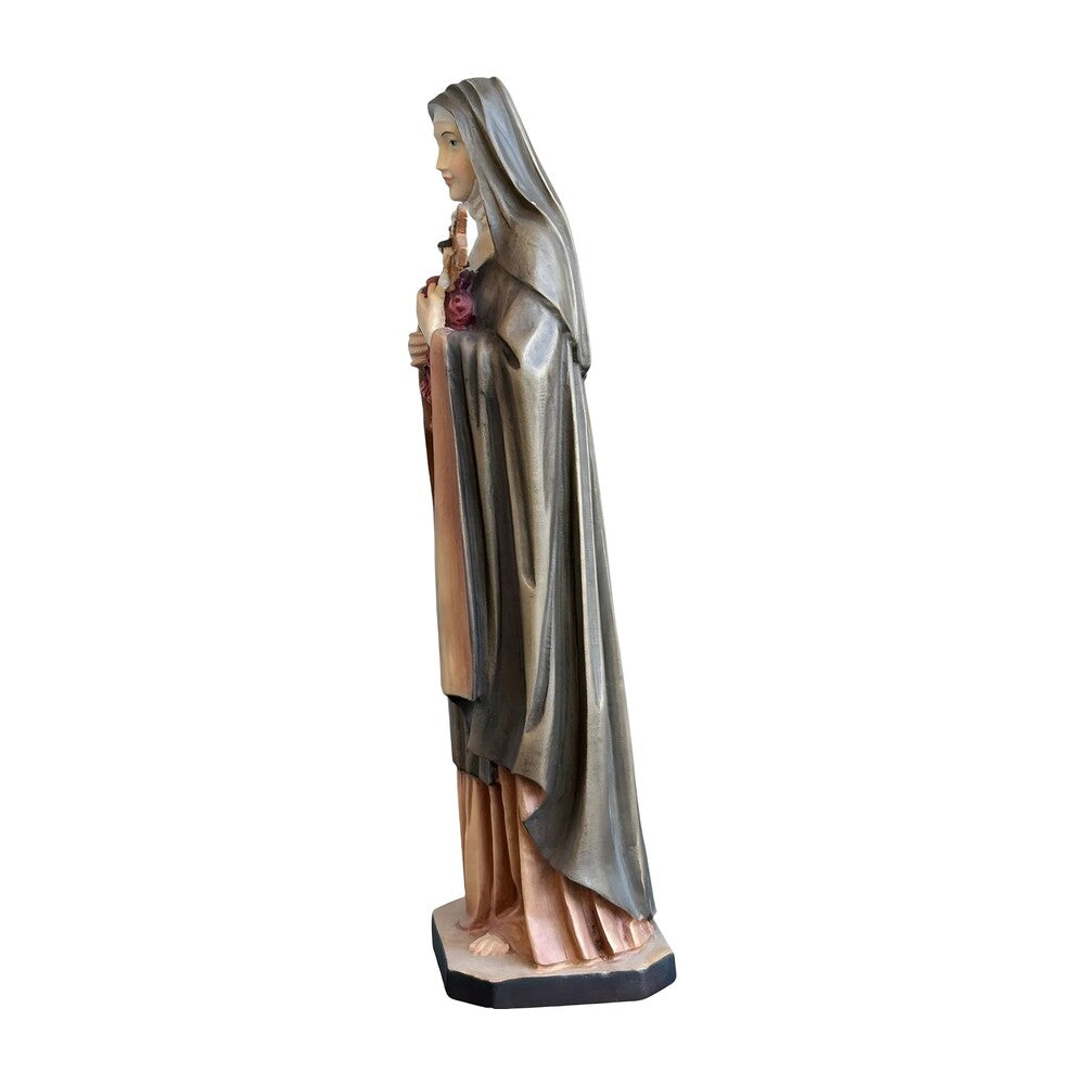 Statue of Saint Thérèse of Lisieux in hand-carved and hand-painted wood