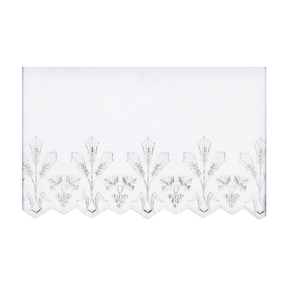 White Silk Embroidered Altar Cloth - Design BV5008