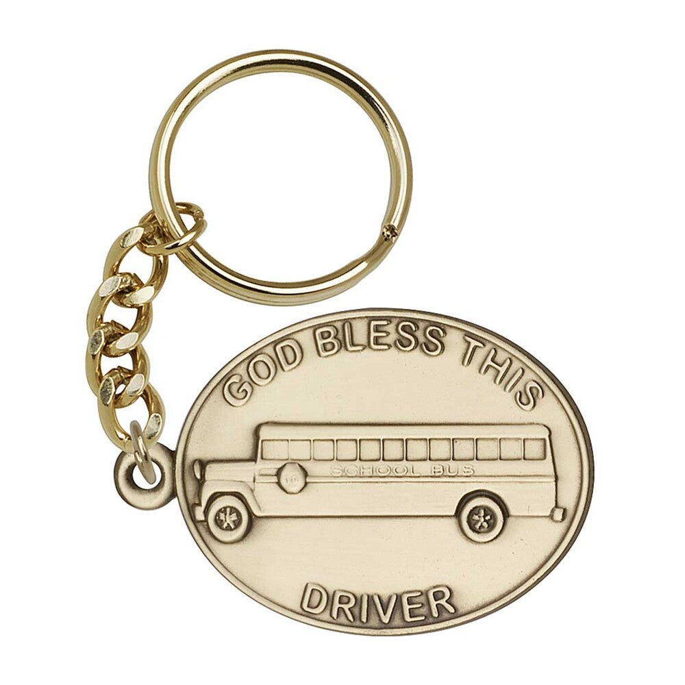 God Bless This Bus Driver Keychain