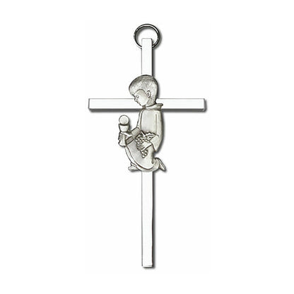 Communion Boy 4" Metal Wall Cross 4430