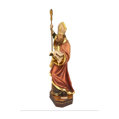 Artistic Statue St. Emanuel in Painted Wood | Val Gardena Handicraft