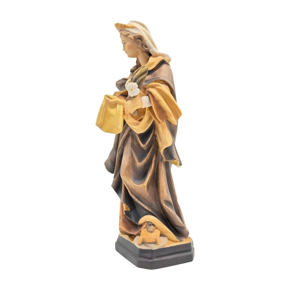 Saint Veronica: Hand-Carved Wood Sculpture from Val Gardena