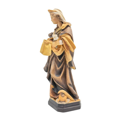 Saint Veronica: Hand-Carved Wood Sculpture from Val Gardena