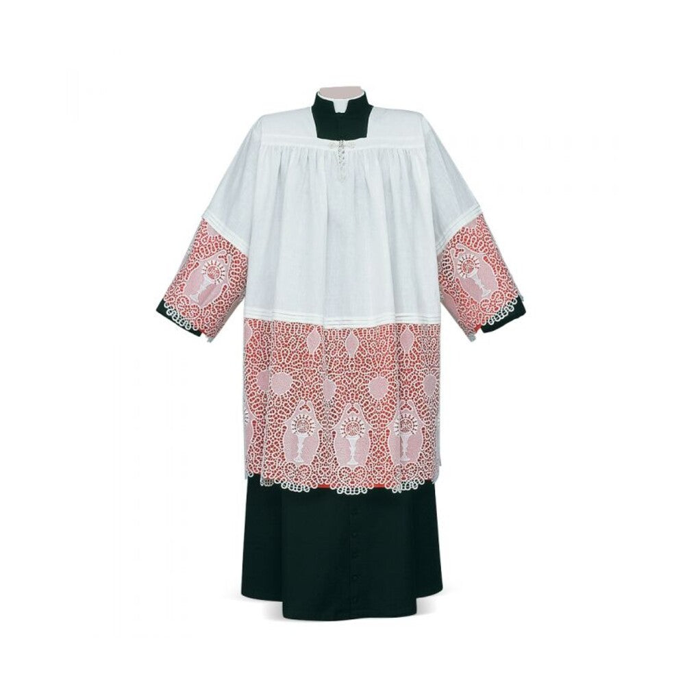 Classic Linen Cotta with Decorative Macramé IHS Lace