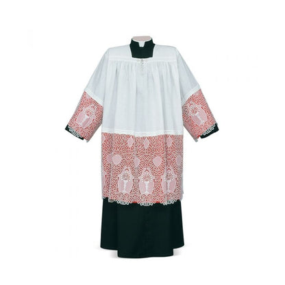 Classic Linen Cotta with Decorative Macramé IHS Lace