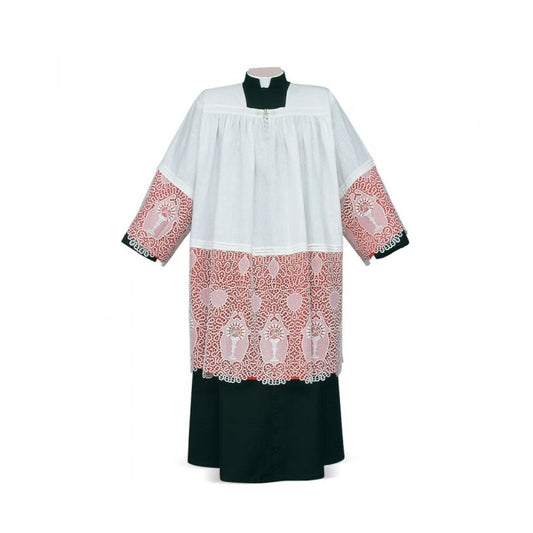 Classic Linen Cotta with Decorative Macramé IHS Lace