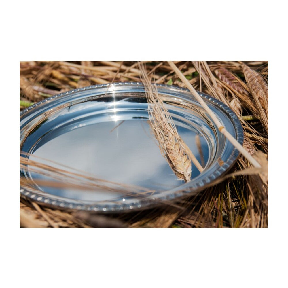 Small Gadroon Rim Pewter Tray