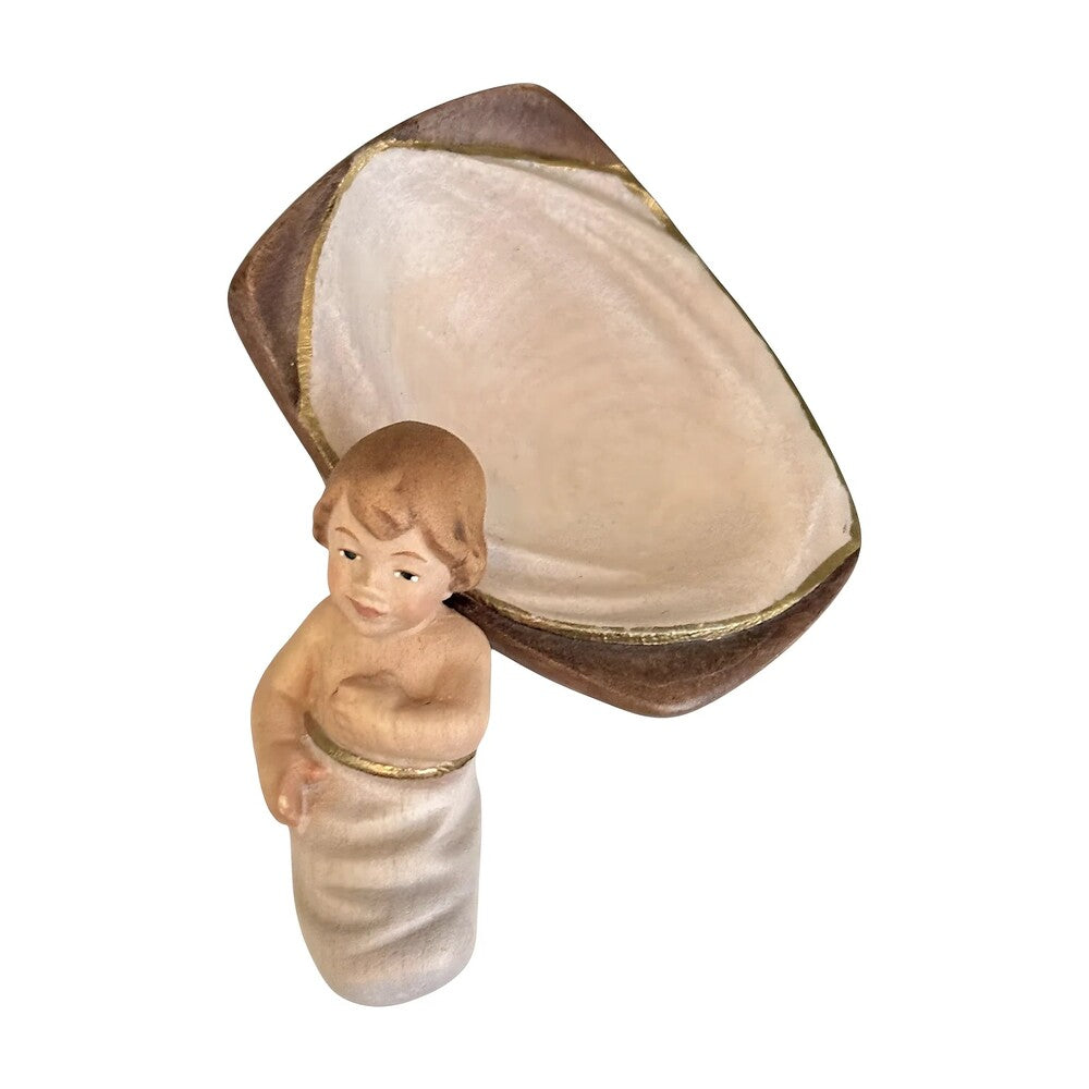 Baby Jesus in Crib in Maple Wood
