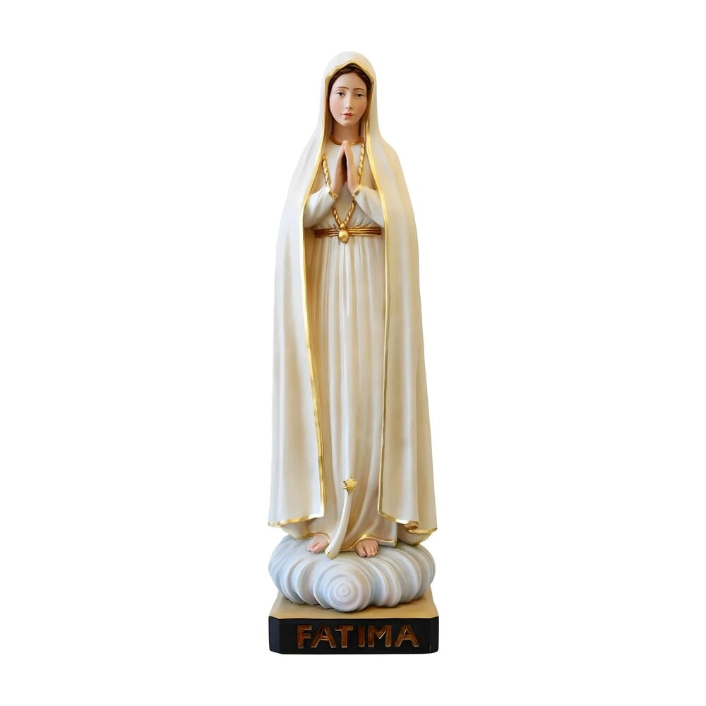 Statue of Our Lady of Fatima Pilgrim 100 cm in Colored Fiberglass