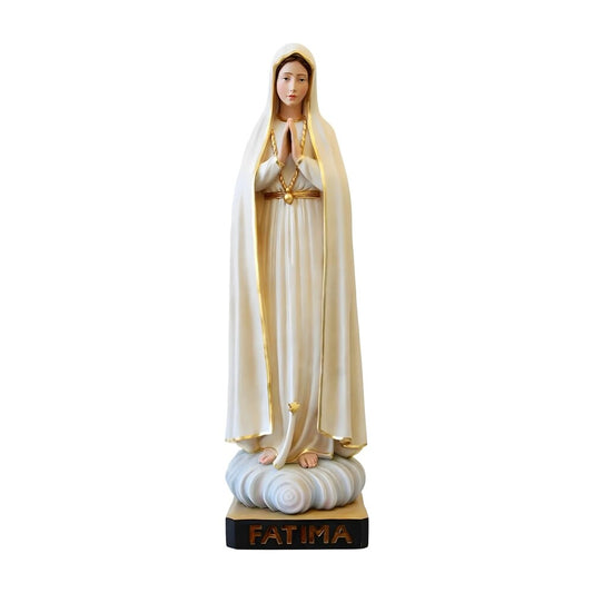 Statue of Our Lady of Fatima Pilgrim 100 cm in Colored Fiberglass