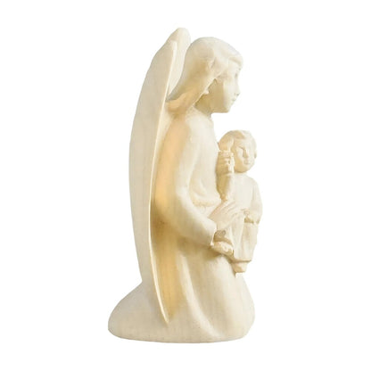 Guardian Angel with Child Hand-carved in Maple Wood