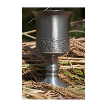 Medieval Antique Finish Pewter Chalice