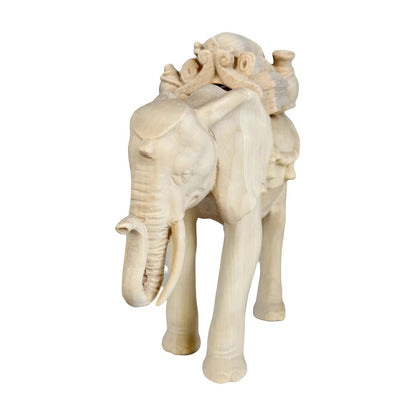 Elephant with Load in Maple Wood
