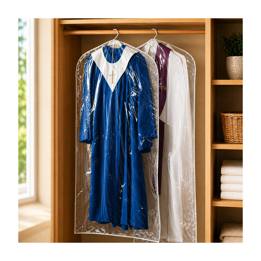 Large Deluxe Clear Vinyl Vestment Bags Pk of 2