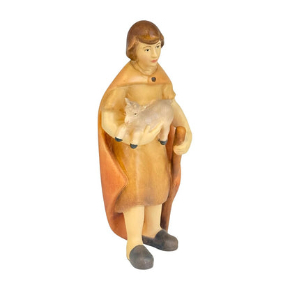 Shepherd with Lamb in Maple Wood