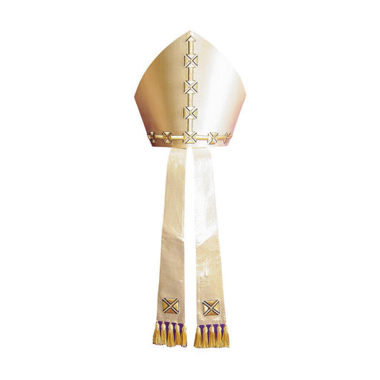 Lurex Gold Embroidered Mitre - PBM21