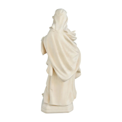 Sculpture Saint Agnes in Maple and Linden Wood, Artistic Carving Val Gardena