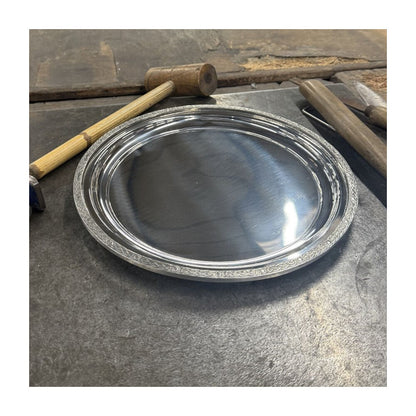 Large Celtic Rim Pewter Tray