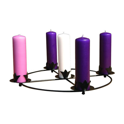 Wrought Iron Advent Ring For 2" Candles
