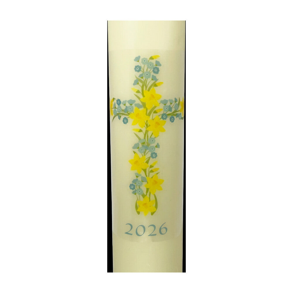 Daffodil Cross Paschal Candle