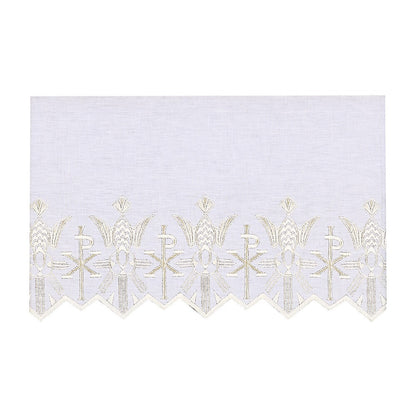 White Or Gold Silk Embroidered Altar Cloth - Design BV4007