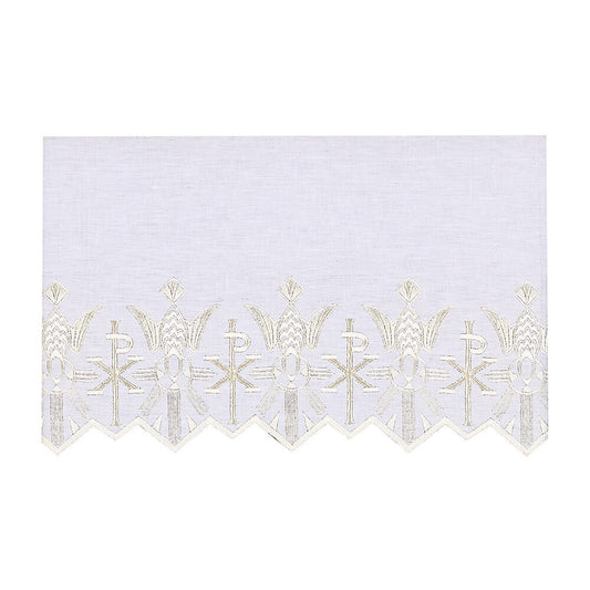 White Or Gold Silk Embroidered Altar Cloth - Design BV4007