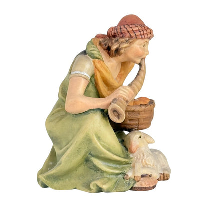 Shepherd with Horn and Lamb - Maple Wood