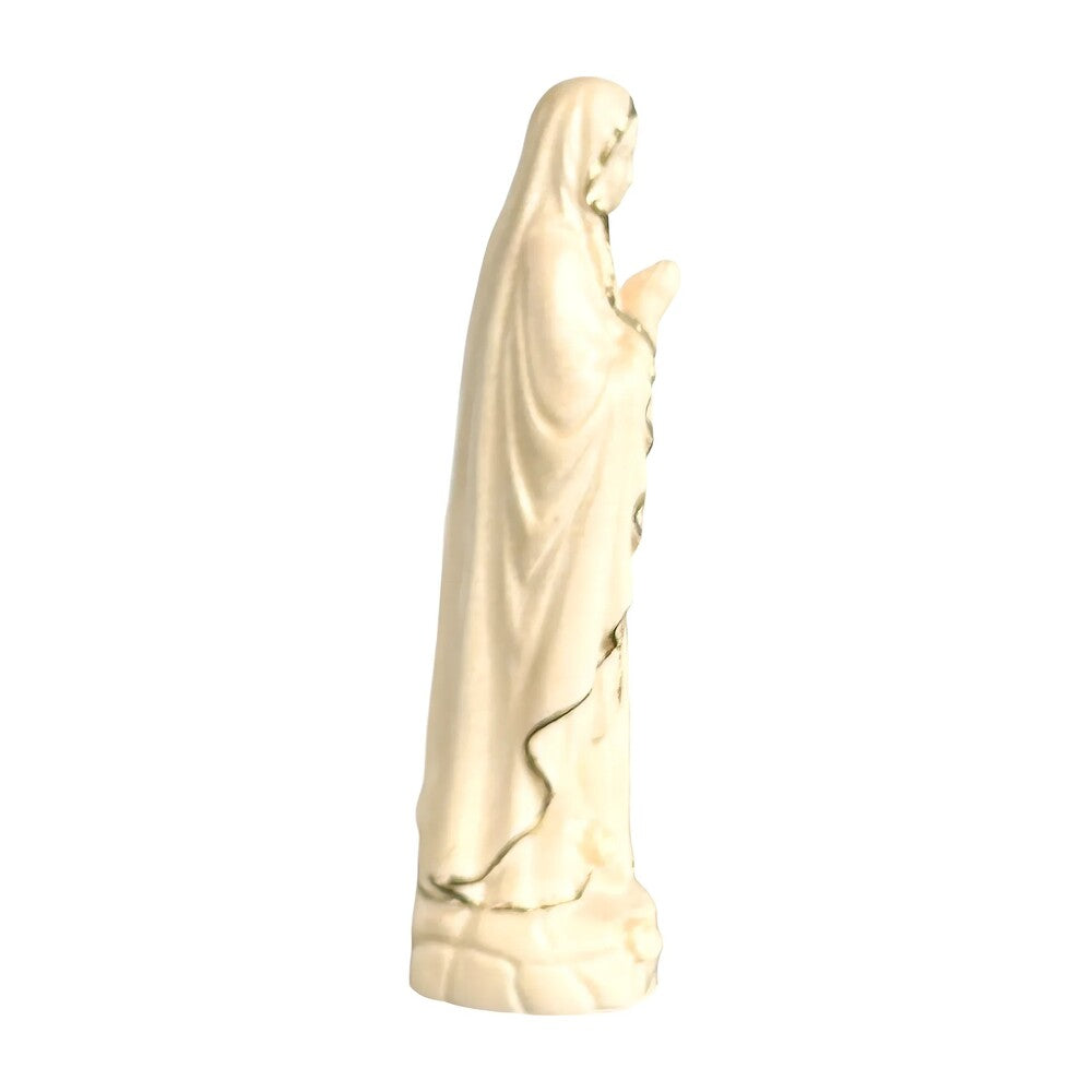 Hand-carved Lourdes Madonna statue in maple and linden wood