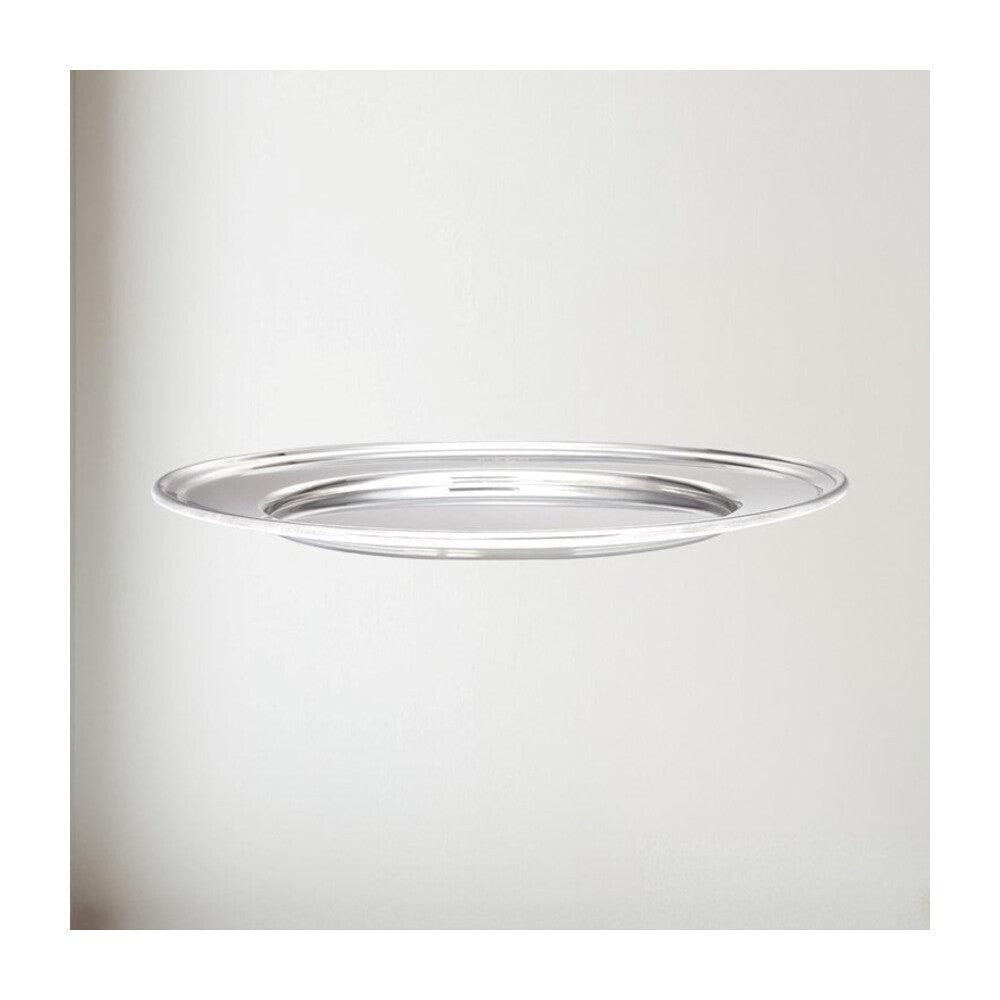 Large Polished Finish Pewter Plate