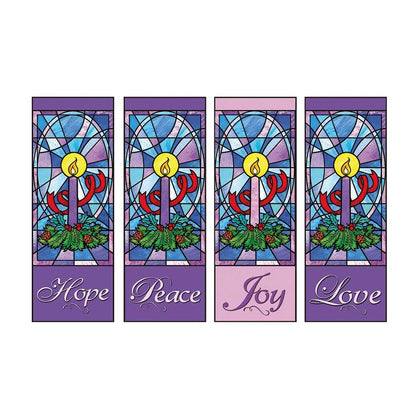 Celebrate Advent Candle Series Banners - 4 Piece Set
