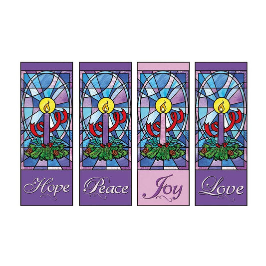 Celebrate Advent Candle Series Banners - 4 Piece Set
