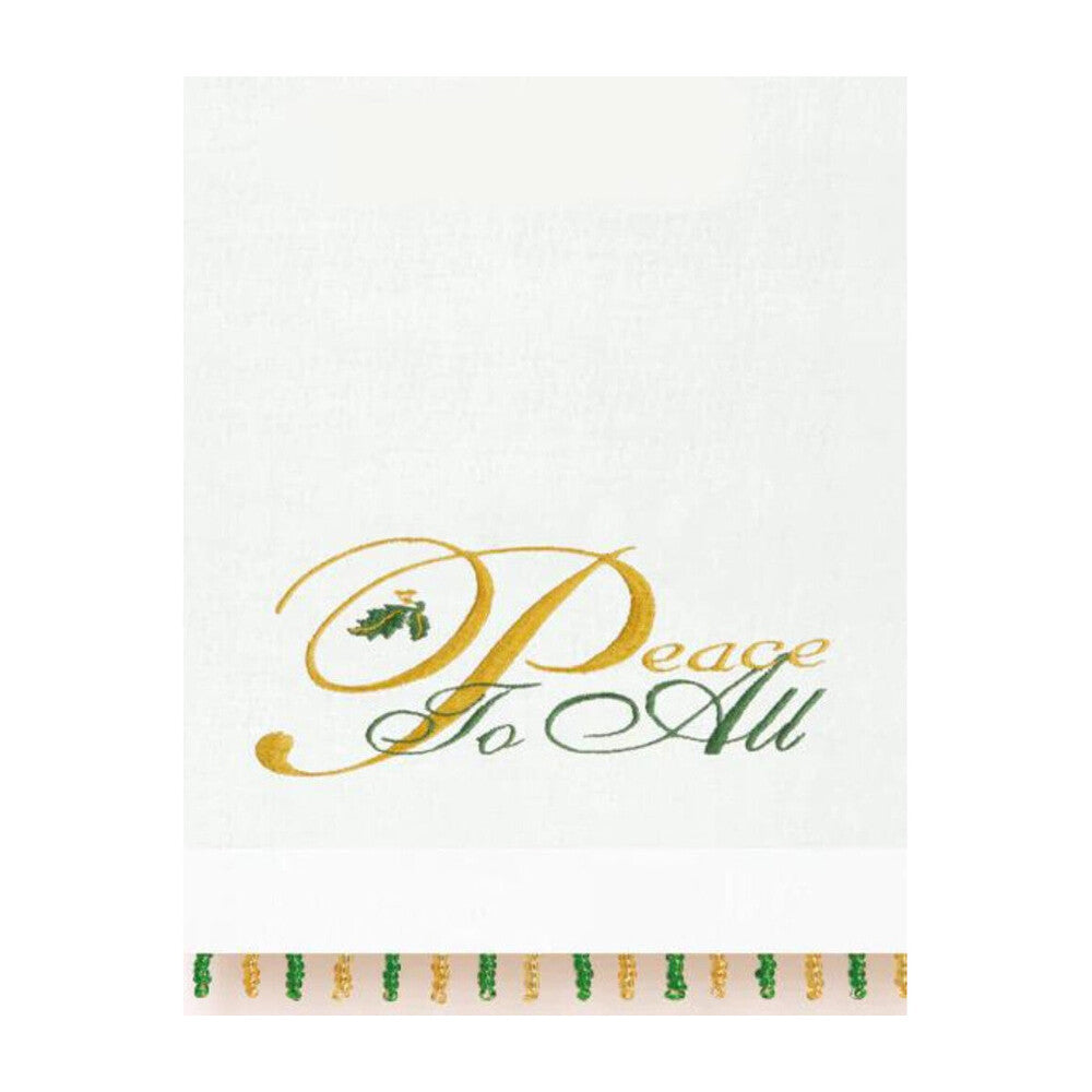 100% Cotton Christmas Peace to All Guest Towel
