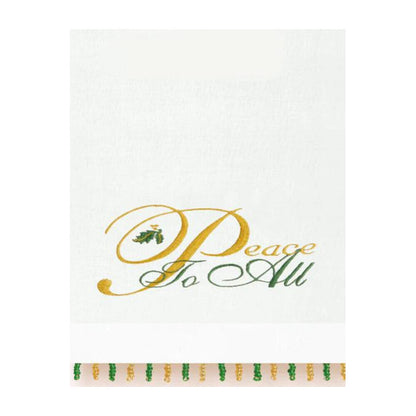 100% Cotton Christmas Peace to All Guest Towel