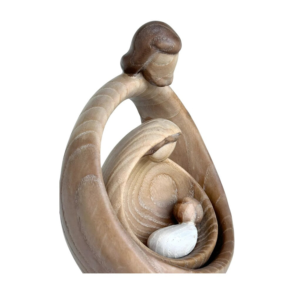 Sacred Family Modern Minimalist Nativity Scene - Wood Sculpture