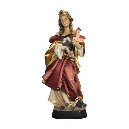 Wood Sculpture Saint Matilda, Queen and Founder, Val Gardena