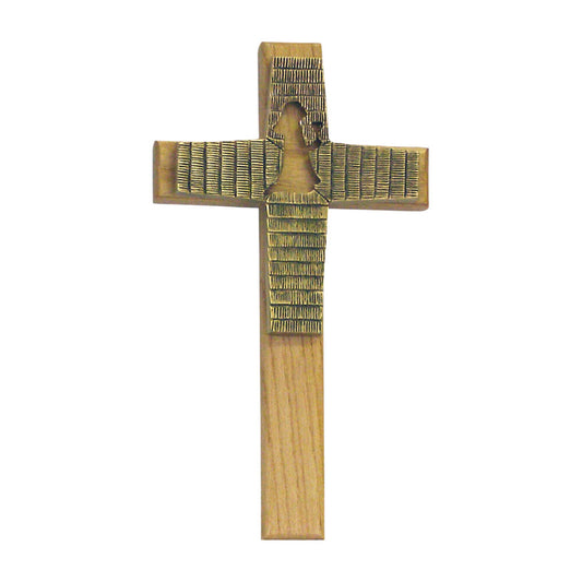 First Communion Oak Wall Cross - Girl
