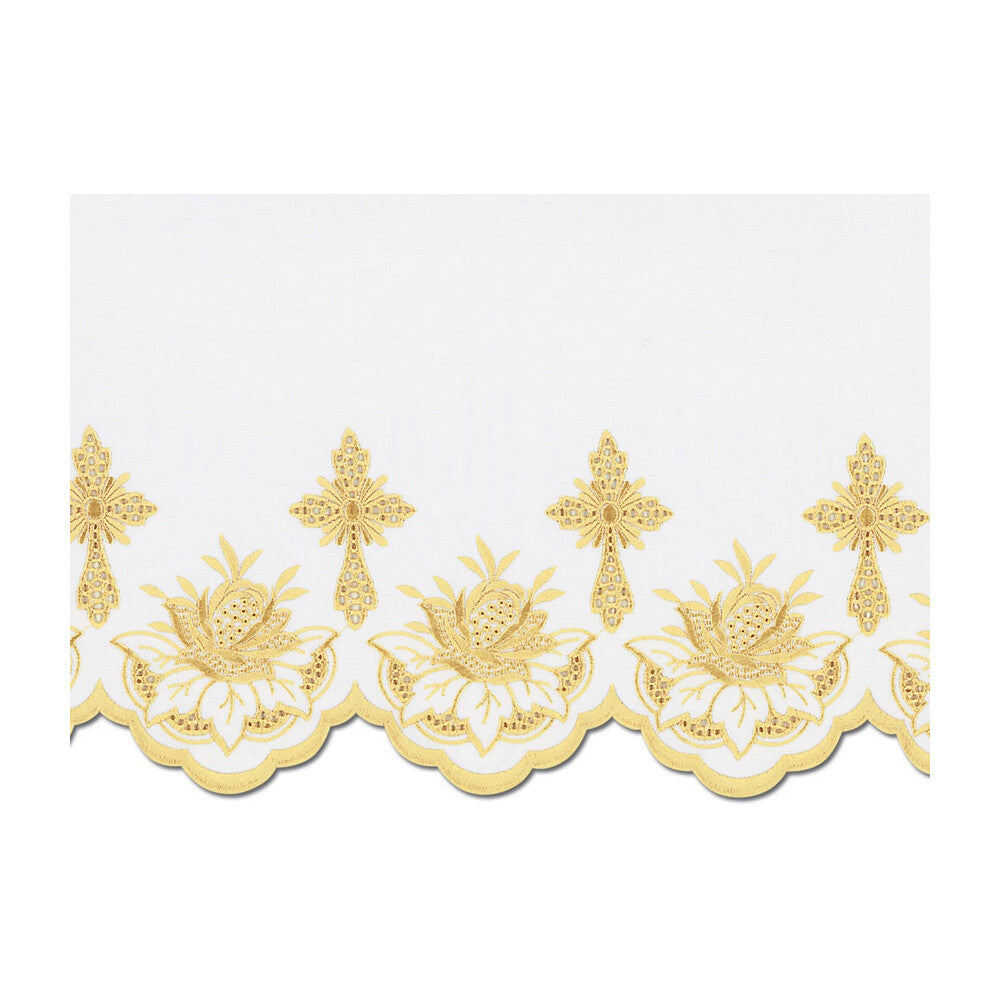 Gold Silk Embroidered Altar Cloth - Design BV1108G