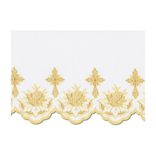 Gold Silk Embroidered Altar Cloth - Design BV1108G